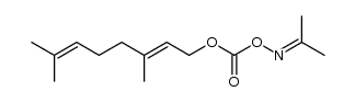 (E)-propan-2-one O-(((3,7-dimethylocta-2,6-dien-1-yl)oxy)carbonyl) oxime结构式