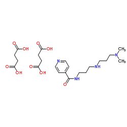 Succinic acid-N-(3-{[3-(dimethylamino)propyl]amino}propyl)isonicotinamide (2:1) Structure