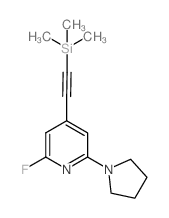 2-Fluoro-6-(pyrrolidin-1-yl)-4-((trimethylsilyl)-ethynyl)pyridine Structure