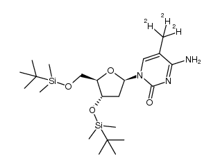 3',5'-O-bis(tert-butyldimethylsilyl)-5-([D3]methyl)-2'-deoxycytidine Structure