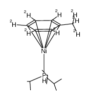 (iPr3P)2Ni(η(6)-d8-toluene) Structure