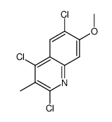 2,4,6-trichloro-7-methoxy-3-methylquinoline结构式