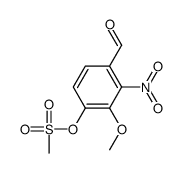 (4-formyl-2-methoxy-3-nitrophenyl) methanesulfonate Structure