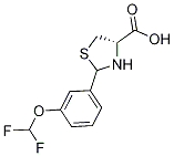(4S)-2-[3-(二氟甲氧基)苯基]-1,3-噻唑烷-4-羧酸结构式