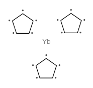 三(环戊二烯)化镱结构式
