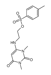 2-((1,3-二甲基-2,6-二氧代-1,2,3,6-四氢嘧啶-4-基)氨基)乙基4-甲基苯磺酸酯结构式
