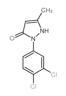 1-(3.4-二氯苯基)-3-甲基-5-吡唑啉酮结构式