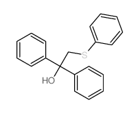 Benzenemethanol, a-phenyl-a-[(phenylthio)methyl]-结构式