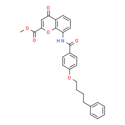 8-[[P-(4-PHENYLBUTOXY)BENZOYL]AMINO]-2-METHOXYCARBONYL-4-OXO-4H-1-BENZOPYRAN结构式