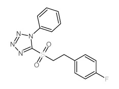5-(4-氯苯乙基磺酰基)-1-苯基-1H-四唑结构式