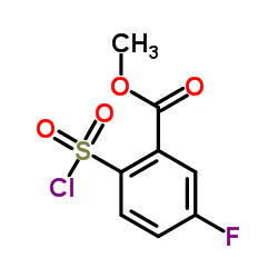 Methyl 2-(chlorosulfonyl)-5-fluorobenzoate Structure
