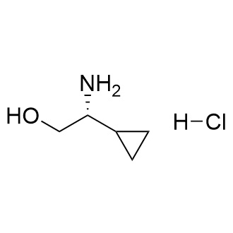(R)-2-氨基-2-环丙乙醇盐酸盐结构式