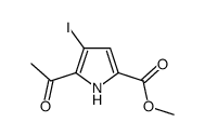 5-乙酰基-4-碘-1H-吡咯-2-羧酸甲酯结构式
