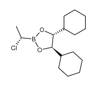 (R,R)-1,2-dicyclohexylethanediol (S)-(1-chloroethyl)boronate Structure