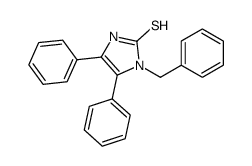 1-苄基-4,5-二苯基-1H-咪唑-2-硫醇结构式