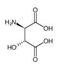 (2R,3R)-2-氨基-3-羟基琥珀酸结构式