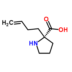 2-(3-丁烯基)-L-脯氨酸结构式