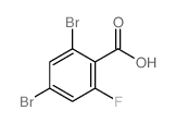 2,4-二溴-6-氟苯甲酸结构式