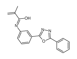 2-methyl-N-[3-(5-phenyl-1,3,4-oxadiazol-2-yl)phenyl]prop-2-enamide结构式