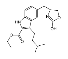 ethyl 3-[2-(dimethylamino)ethyl]-5-[[(4S)-2-oxo-1,3-oxazolidin-4-yl]methyl]-1H-indole-2-carboxylate结构式