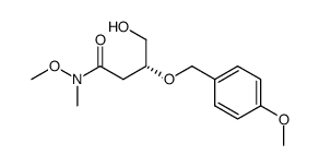 (R)-4-Hydroxy-N-methoxy-3-(4-methoxy-benzyloxy)-N-methyl-butyramide Structure