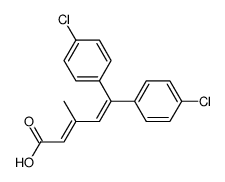 2,4-Pentadienoic acid, 5,5-bis(p-chlorophenyl)-3-methyl-结构式