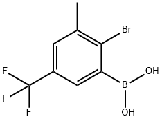 2-Bromo-3-methyl-5-trifluoromethylphenylboronic acid Structure