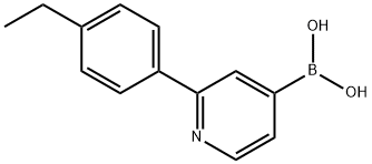 2-(4-Ethylphenyl)pyridine-4-boronic acid结构式