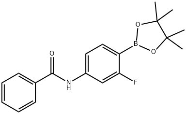 2-氟-4-(苯甲酰氨基)苯基硼酸频哪醇酯结构式