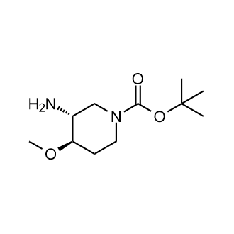 (3R,4R)-3-氨基-4-甲氧基哌啶-1-羧酸叔丁酯结构式