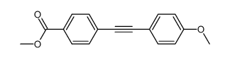 4-(4-Methoxy-phenylethynyl)-benzoic acid Methyl ester结构式