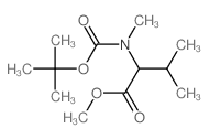 (S)-2-((叔丁氧基羰基)(甲基)氨基)-3-甲基丁酸甲酯结构式