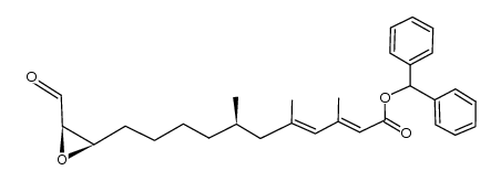 Diphenylmethyl (2E,4E,7R,12R,13R)-12,13-epoxy-14-oxo-3,5,7-trimethyltetradeca-2,4-dienoate结构式