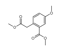 5-methoxy-2-methoxycarbonylmethyl-benzoic acid methyl ester Structure