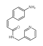3-(4-aminophenyl)-N-(pyridin-3-ylmethyl)prop-2-enamide Structure