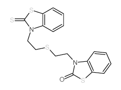 2(3H)-Benzothiazolone,3-[2-[[2-(2-thioxo-3(2H)-benzothiazolyl)ethyl]thio]ethyl]-结构式