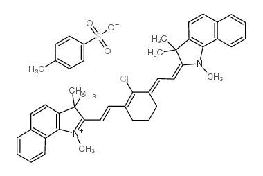2-[2-[2-chloro-3-[2-(1,3,3-trimethylbenzo[g]indol-1-ium-2-yl)ethenyl]cyclohex-2-en-1-ylidene]ethylidene]-1,3,3-trimethylbenzo[g]indole,4-methylbenzenesulfonate Structure