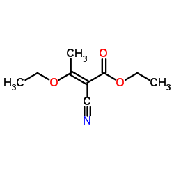 2-Butenoic acid, 2-cyano-3-ethoxy-, ethyl ester Structure