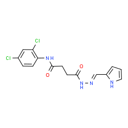 N-(2,4-dichlorophenyl)-4-oxo-4-[2-(1H-pyrrol-2-ylmethylene)hydrazino]butanamide Structure