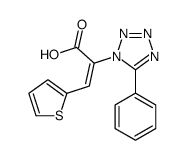 2-(5-苯基-1H-四唑-1-基)-3-噻吩-2-丙烯酸结构式