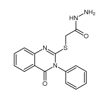 N-(3,4-Dihydro-4-oxo-3-phenylquinazolin-2-ylmercaptoacetyl)hydrazine Structure