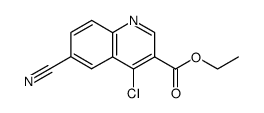 4-Chloro-6-cyano-quinoline-3-carboxylic acid ethyl ester structure