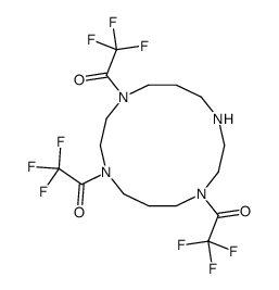 1-[4,8-bis(2,2,2-trifluoroacetyl)-1,4,8,11-tetrazacyclotetradec-1-yl]-2,2,2-trifluoroethanone结构式