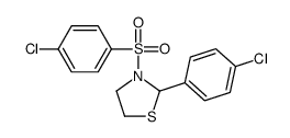 (9CI)-2-(4-氯苯基)-3-[(4-氯苯基)磺酰基]-噻唑烷结构式