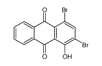 2,4-dibromo-1-hydroxyanthracene-9,10-dione结构式