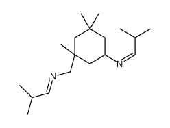 1,3,3-三甲基-n-(2-甲基亚丙基)-5-[(2-甲基亚丙基)氨基]环己烷甲胺结构式