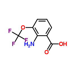 2-氨基-3-三氟甲氧基苯甲酸结构式