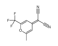 2-[2-methyl-6-(trifluoromethyl)pyran-4-ylidene]propanedinitrile Structure