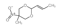 5-methyl-5-nitro-2-[(E)-prop-1-enyl]-1,3-dioxane结构式
