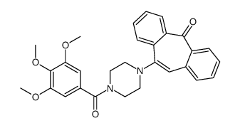 5-[4-(3,4,5-trimethoxybenzoyl)piperazin-1-yl]dibenzo[2,1-b:2',1'-f][7]annulen-11-one Structure